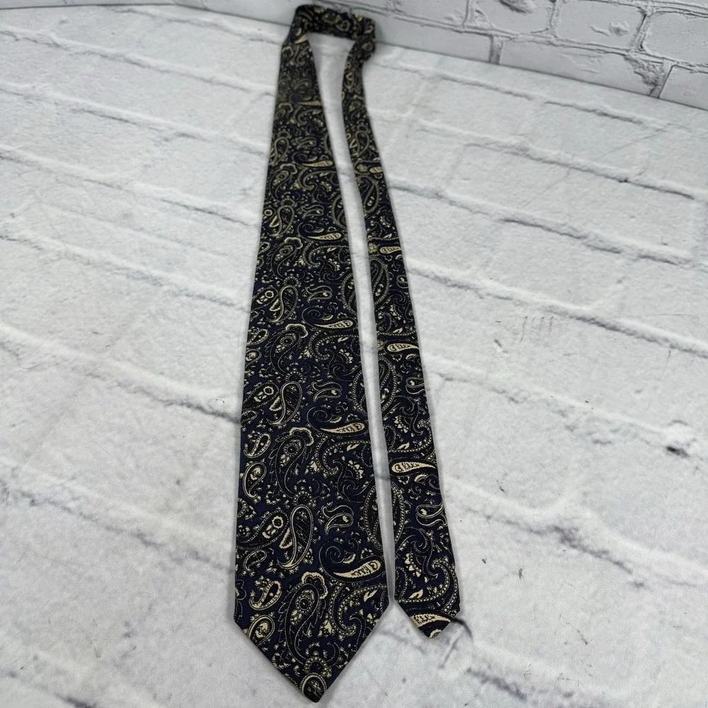 Vintage Polo Ralph‎ Lauren Gabardine Silk Tie Paisley 56